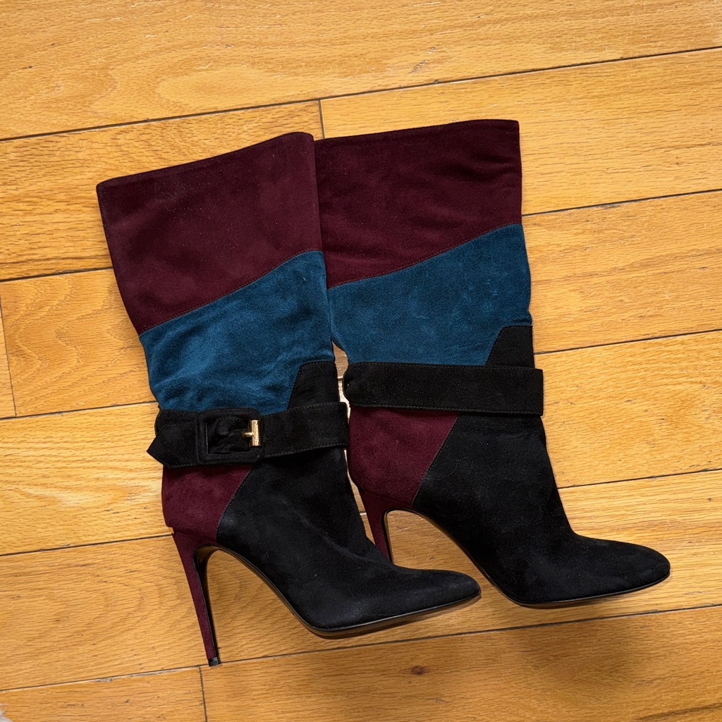 Colorblock Knee-High Women's Boots